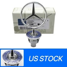 For Mercedes Benz E C S Front Hood Ornament Mounted Standing Star Badge Emblem picture