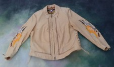 Vintage Harley Davidson Motorcycle Ladies Leather Jacket Size 1W. picture