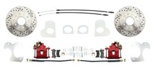 1978-88 G Body, Camaro & S-10 Rear Disc Brake Kit, D/S Rotors, RED PC Calipers picture
