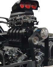 DC Blowers ® Adapter For Blower Hat / Scoop Fits Dual 4150 Blower Carbs . picture