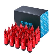 Red 20Pcs Anti Theft Wheel Lug Nuts With Spike Extended Tuner For Honda M12x1.5 picture