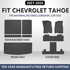 Floor Mats Backrest Mats Trunk Cargo Liners For 2021-2024 Chevy Tahoe/GMC Yukon picture