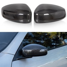 Carbon Fiber Mirror Cover Cap Black Pair For Infiniti G35 Coupe 03-07 picture