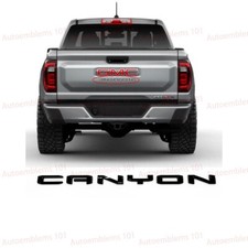 1PC Gloss Black Middle Tailgate Canyon Emblem Badge Fit 2023-2024 GMC Canyon picture