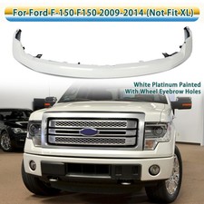 For 2009-14 Ford F-150 F150 White Platinum Front Bumper Upper Cover Molding Cap picture