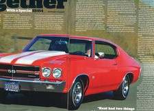 1970 CHEVROLET CHEVELLE SS 454 HARDTOP 4 page COLOR Article - Red picture