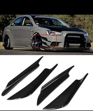 Universal Carbon Fiber Front Bumper Canards- Aggressive Sport Style | Fast Ship picture