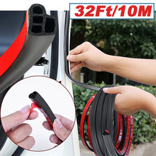 32Ft Car Door Rubber Seal Strip Layer Automotive Weather Stripping Trim L-Shape picture