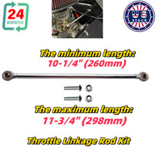 For Universal Adjustable Length Throttle Linkage Kit W/Nuts -up to 11-3/4