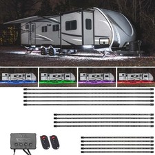 LEDGlow Multi Color Slimline LED 20ft - 25ft RV Camper Underglow Neon Light Kit picture