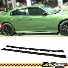 Fits 11-23 Dodge Charger Side Skirts Extension Lip Rocker Panels Matte Black PP picture