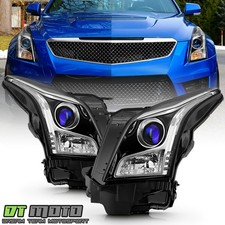 2013-2018 Cadillac ATS [Halogen Type] Projector Headlights Headlamps Left+Right picture
