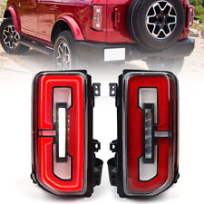 Pair LH&RH LED Tail lights For Ford Bronco 2021-2023 Rear Brake Tail lamps Red picture