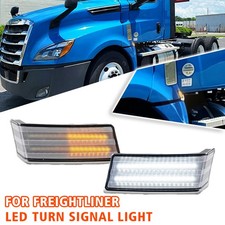 LED Clear Dynamic Turn Signal Foot Step Lights For Freightliner Cascadia 18-25 picture