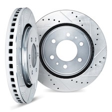 Dynamic Friction 7002-48053 DFC Brake Rotors - Drilled & Slotted - Silver picture