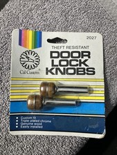 Vintage Cal Custom DOOR LOCK KNOBS CHROME  #2027 GM, FORD Chrysler picture