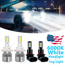 For 2004-2014 Ford F-150 6000K LED Headlight Hi/Lo + Fog Light Bulbs Combo 4x WG picture