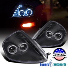 Fits 2000-2005 Mitsubishi Eclipse Black Halo Projector Headlights LED Tube Lamp picture