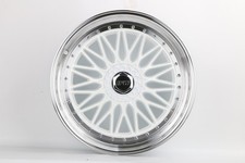 W885 22x9.0 5x120/114.3 ET30 73.1 White Machined Lip With Silver Rivet Set of 4 picture
