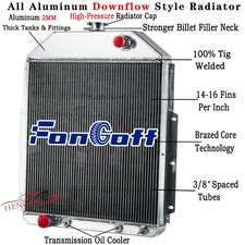 2-Row Aluminum Radiator Fits 1942-1952 1949 Ford F1 F2 F3 F4 Pickup V8 picture
