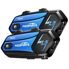 2x M1-S Plus Motorcycle Bluetooth Headset 10 Riders Group Helmet Intercom 2000m picture