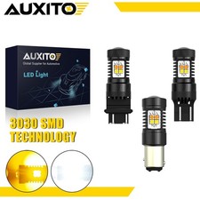 2/4X AUXITO Switchback LED Front Turn Signal Light Bulbs 1157 2357 Amber White picture