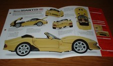 1999 MARCOS MANTIS ORIGINAL IMP BROCHURE SPECS INFO 99 98 97 96 1998 COBRA picture