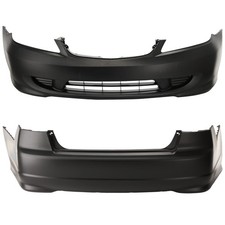 Pair Bumper Covers Set of 2 Front & Rear Sedan for Honda Civic 2004-2005 picture