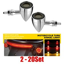 2-20PCS Motorcycle LED Turn Signal Brake Running Light Amber&Red Lamp 12V Chrome picture