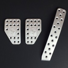 FERRARI 348 355 ALUMINUM CLUTCH BRAKE GAS PEDALS W/CAVALLINO picture