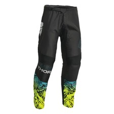 Thor Sector Atlas Black and Acid Green MX Off Road Pants - Men's Sizes 28 - 34 picture