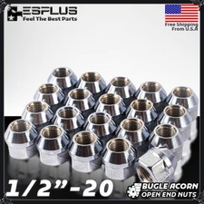 20 Pc Ford 1/2-20 Open End Lug Nut Zinc 3/4