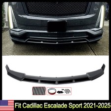V Style Carbon Look Front Bumper Splitter Lip For 2021-2025 Cadillac Escalade US picture