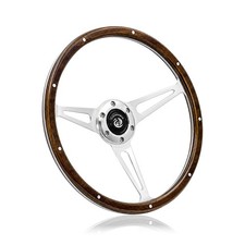 13'' Classic Riveted Wooden Steering Wheel Restoration Mustang Shelby AC Cobra picture
