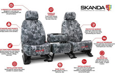Gray Urban Camo Neosupreme Front Seat Covers Custom fit for 2015-2021 Ford E Van picture