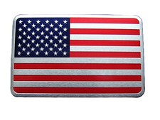 US USA AMERICAN FLAG METAL 3D CAR EMBLEM DECAL STICKER LOGO picture