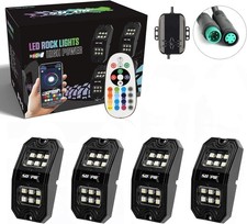 SUNPIE 4 Pods 210 Degrees Wide Angle RGBW Rock Light for Trucks SUV ATV UTV picture