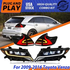 LH+RH Full LED Headlights Tail Lights Combo For Toyota Venza 2009-2016 Assembly picture