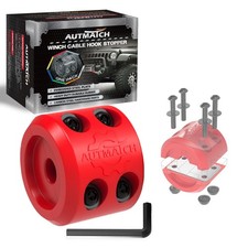 AUTMATCH Winch Cable Hook Stopper (1 pce) Fits Wire&Synthetic Ropes, Red picture