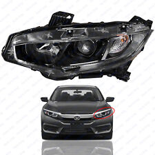 For 2016 2017 2018 2019 2020 Honda Civic Black Halogen Headlight Left Driver LED picture