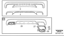 XC60 (2018 - 2021) Protecting Plate Cover Bumpers Rear Bumper  39847824 picture