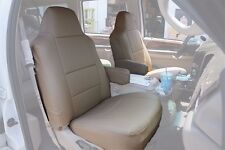 FOR FORD EXCURSION 2000-2005 BEIGE CUSTOM MADE FIT FRONT SEAT COVERS picture