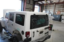 ⚠️DMG⚠️ 11-18 Wrangler JKU White Painted Hard Top Freedom Panels Backglass OEM picture