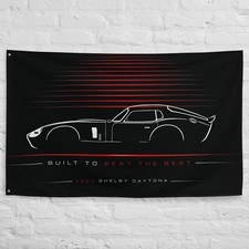 Shelby Daytona 1964 Car Silhouette Flag 3x5 ft Garage Banner Man Cave Wall Decor picture