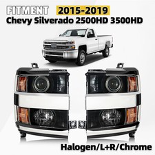 For 2015-2019 Chevy Silverado 2500 HD 3500 HD Halogen Headlights Pair Left&Right picture