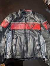 Dainese Blackjack 56 Black/Red Leather Motorcycle Jacket - Discont - Armour Incl picture