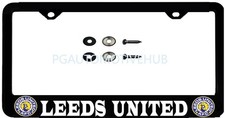 License Plate Frame Black Metal Vinyl Letters & Logos for LEEDS UNITED F.C picture