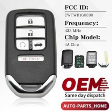 1/2pcs for Honda Accord 2018 2019-2022 Smart Keyless Remote Key Fob CWTWB1G0090 picture