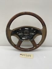 07-10 Mercedes W221 Driver Steering Wheel Leather Black Wood Grain 2214600303 picture