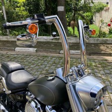 DNA CHROME BLACK 12'' 14'' 16'' 18'' Ape Hanger Fat Bars 2